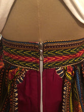 Load image into Gallery viewer, Pom Pom Dashiki Red Wine Skirt