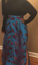 Load image into Gallery viewer, Turquoise Maxi Skirt with Side Split