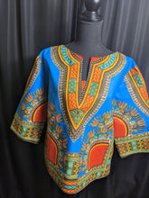 Load image into Gallery viewer, Blue Water Two Pocket Dashiki (Medium)