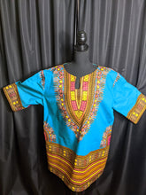 Load image into Gallery viewer, Deep Green Turquoise Dashiki Dress (Plush Size)