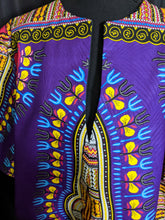 Load image into Gallery viewer, Dark Purple Dashiki Dress (Plush Size)