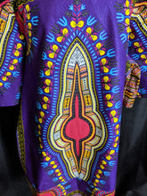 Load image into Gallery viewer, Dark Purple Dashiki Dress (Plush Size)