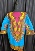 Load image into Gallery viewer, Deep Green Turquoise Dashiki Dress (Plush Size)