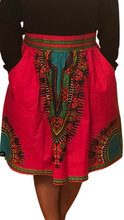 Load image into Gallery viewer, Pom Pom Dashiki Hot Pink Skirt (Plush Size)