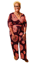 Load image into Gallery viewer, Chocolate Circle Wide-Leg Jumpsuit