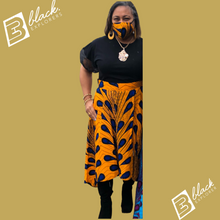 Load image into Gallery viewer, High Low Vibrant Blue Maxi Skirt (Plush Size w/ Elastic Waist)