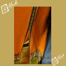 Load image into Gallery viewer, Orange Dashiki Maxi Skirt (Plush Size)