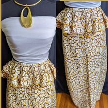 Load image into Gallery viewer, Rock Print Long Maxi Skirt