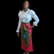 Load image into Gallery viewer, Straight Dashiki Long Maxi Skirt (Slim Fit)