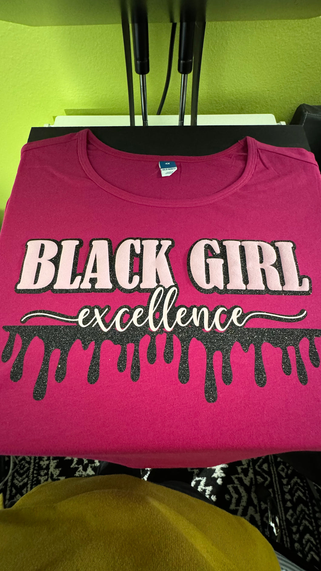 Black Girl Excellence Pink Puff T-Shirt