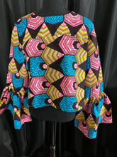 Load image into Gallery viewer, Bold &amp; Beautiful Printed Ankara Blouse
