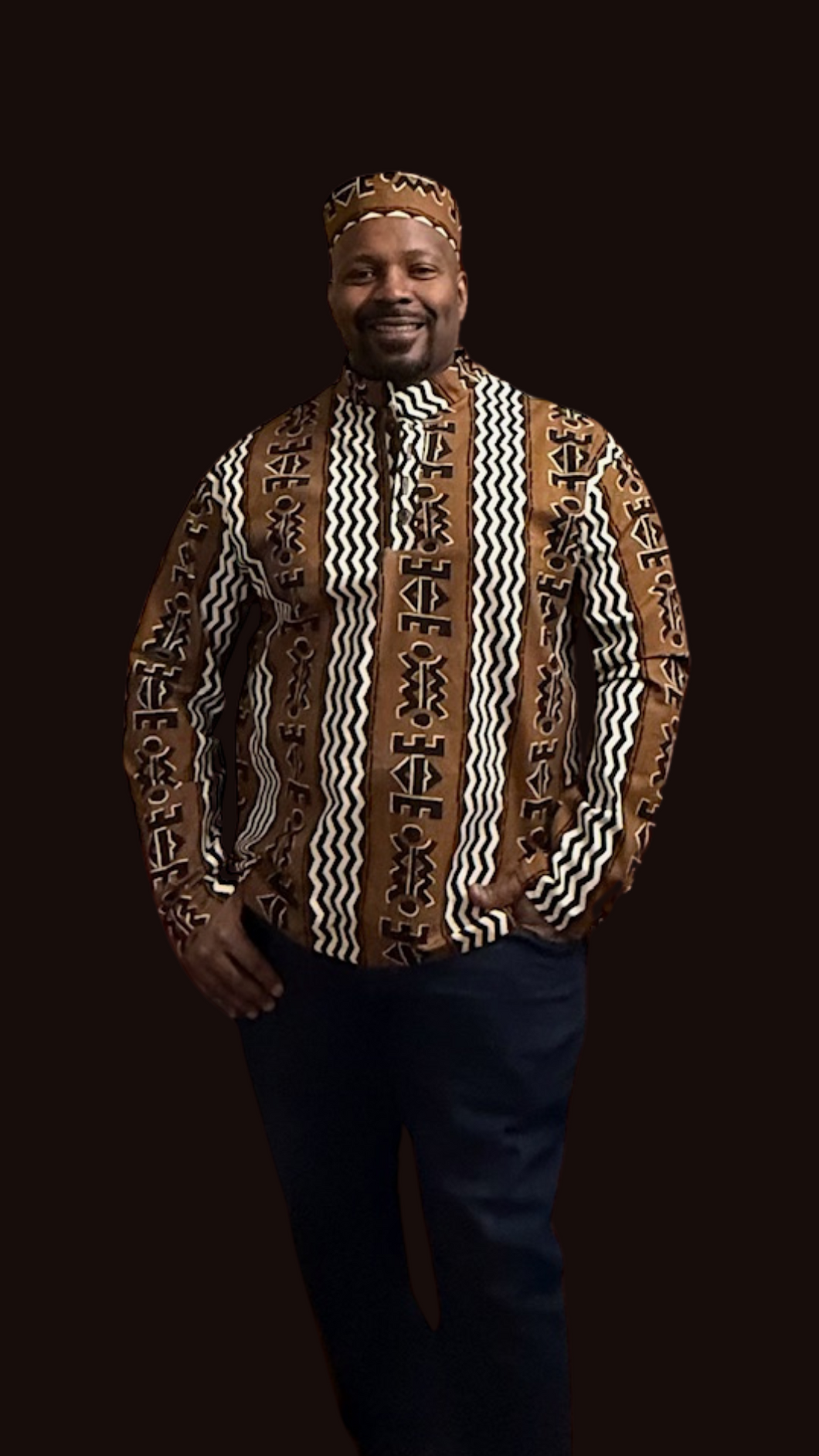 Male Shirt and Matching Kufi Hat