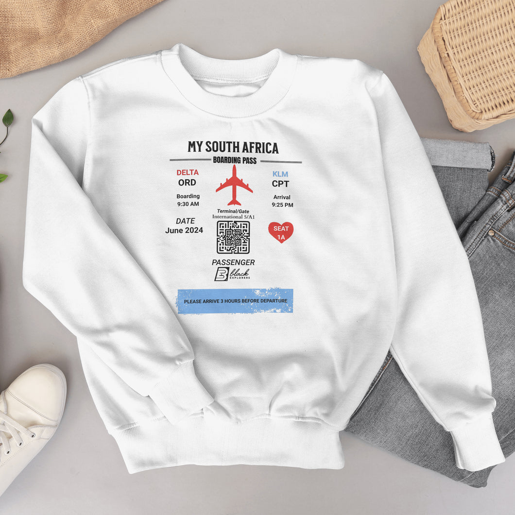 My South Africa Boarding Pass Sweatshirt