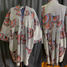 Load image into Gallery viewer, Demin Like African Print Kimono
