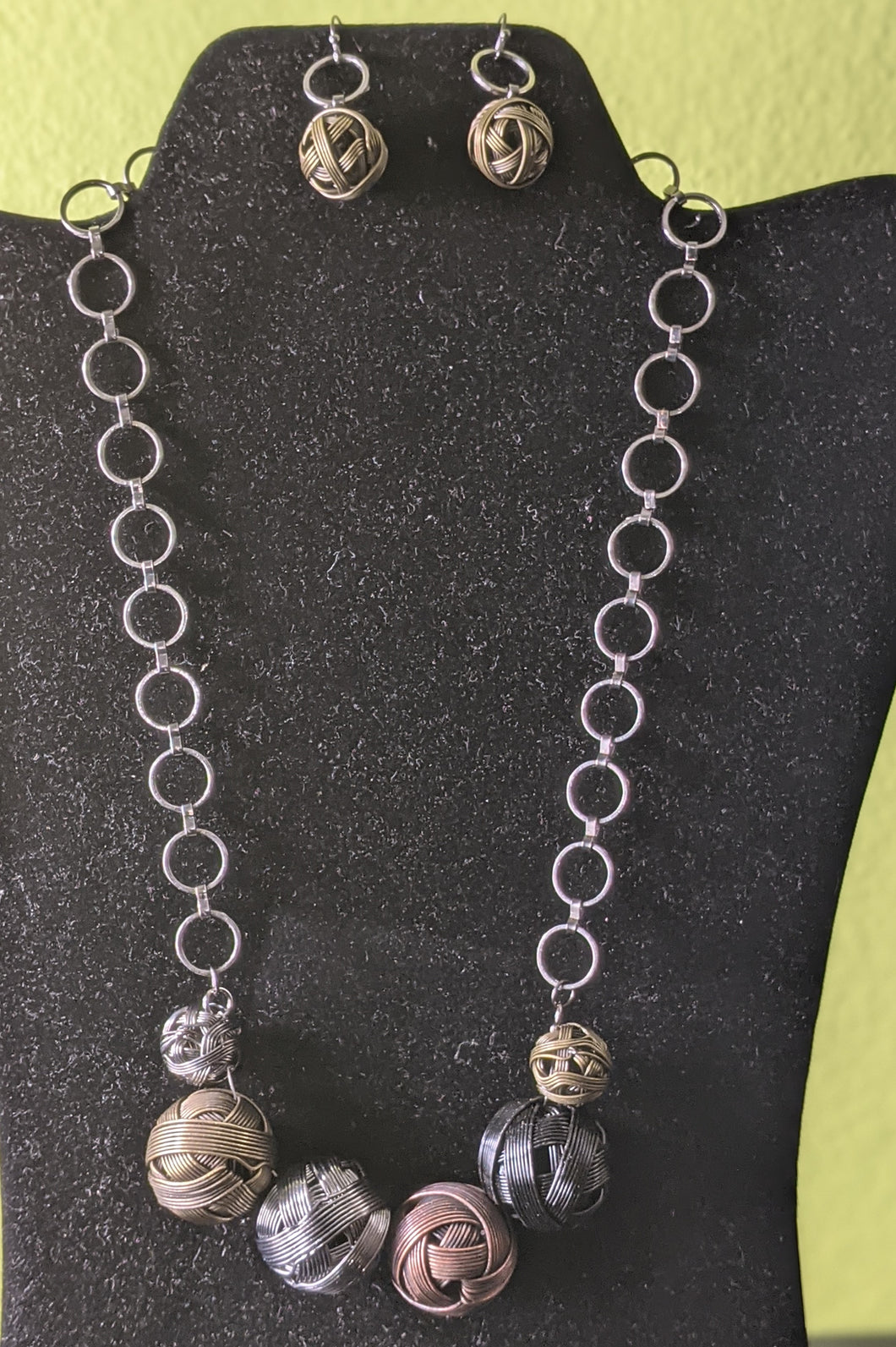 Round Metal Ball Jewelry Set