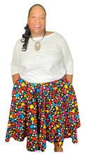 Load image into Gallery viewer, Multi-Color Polka Dot Circle Skirt (Plush Size)
