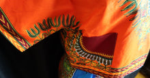 Load image into Gallery viewer, Orange One Pocket Cropped Dashiki (Medium)
