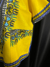 Load image into Gallery viewer, Yellow and Blue Dashiki Top (Medium)
