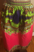 Load image into Gallery viewer, Sideway Dashiki Midi Skirt (Sassy Pink)
