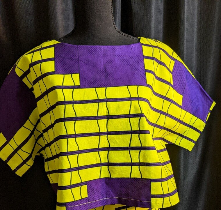 Purple and Yellow Loose Top