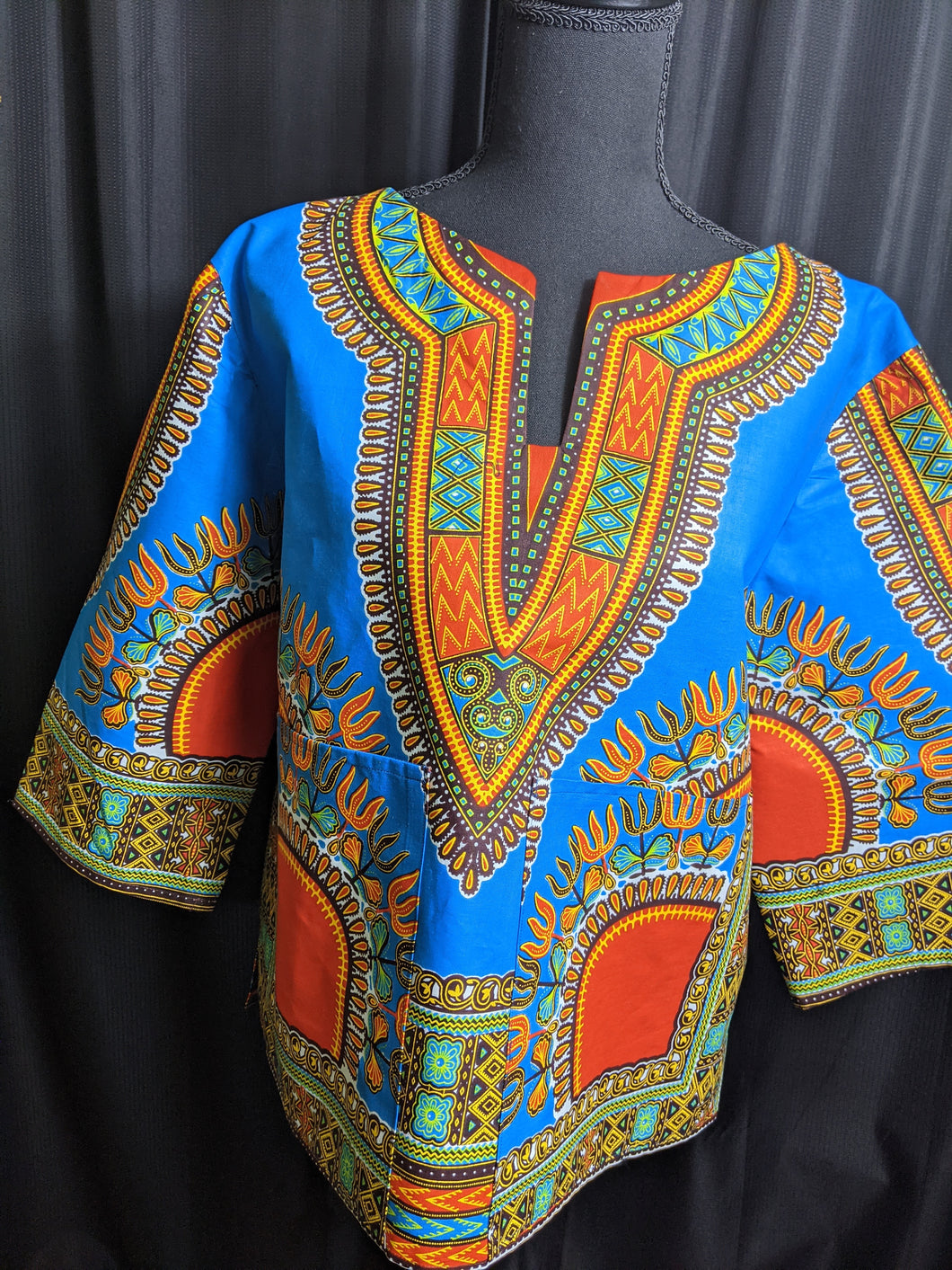 Blue Water Two Pocket Dashiki (Medium)