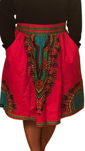 Load image into Gallery viewer, Pom Pom Dashiki Hot Pink Skirt (Plush Size)
