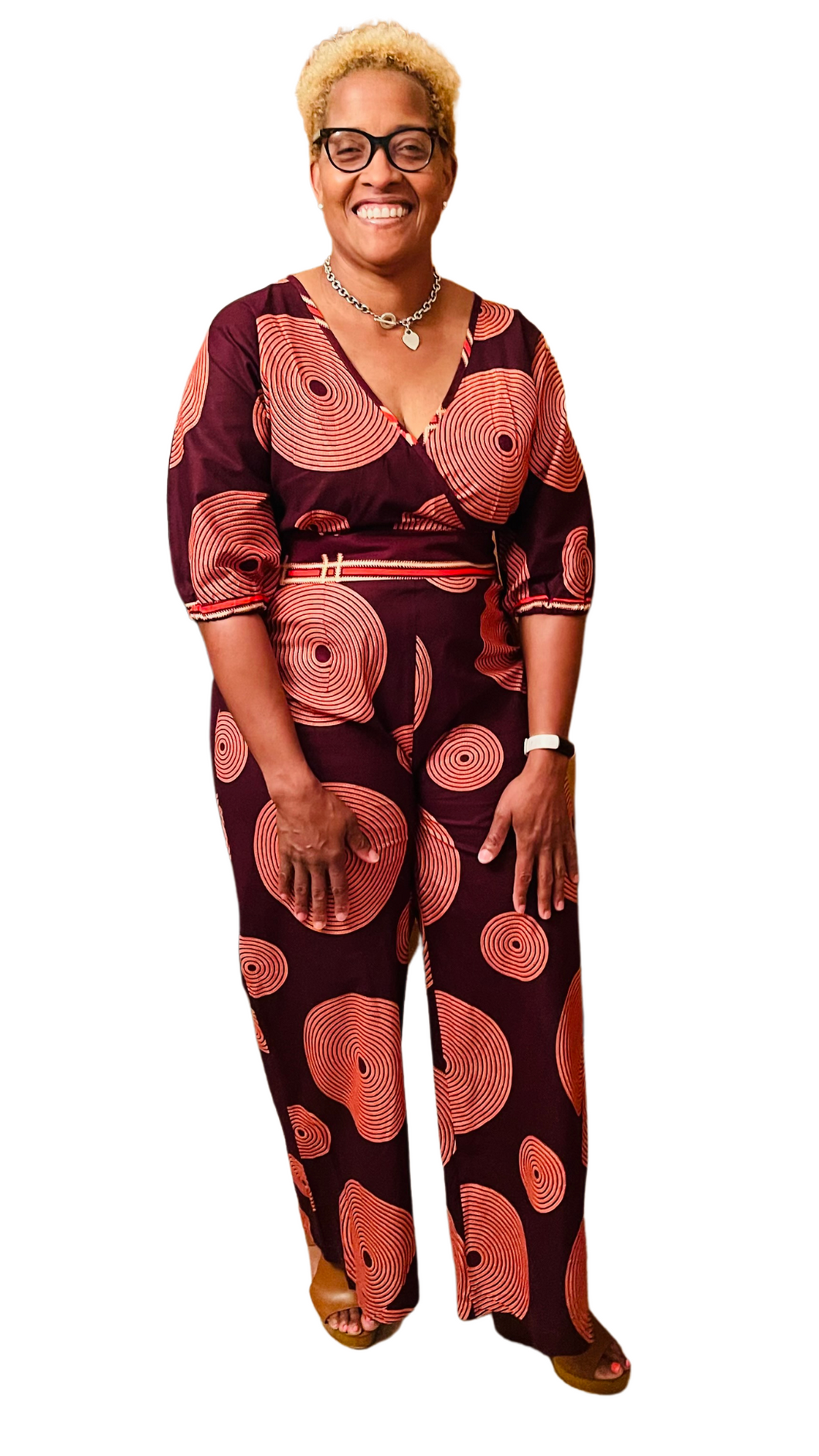 Chocolate Circle Wide-Leg Jumpsuit