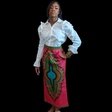 Load image into Gallery viewer, Straight Dashiki Long Maxi Skirt (Slim Fit)
